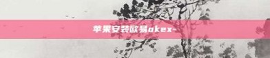 苹果安装欧易okex-