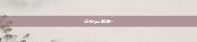 币安pc版本-