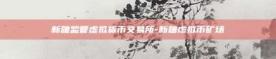 新疆监管虚拟货币交易所-新疆虚拟币矿场