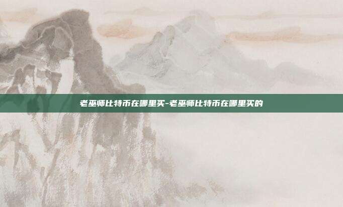 老巫师比特币在哪里买-老巫师比特币在哪里买的