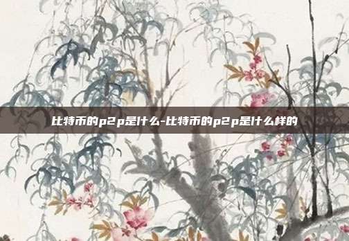 比特币的p2p是什么-比特币的p2p是什么样的