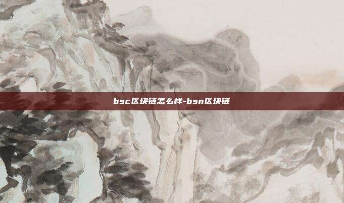 bsc区块链怎么样-bsn区块链