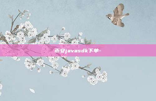 币安javasdk下单-