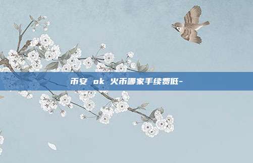 币安 ok 火币哪家手续费低-