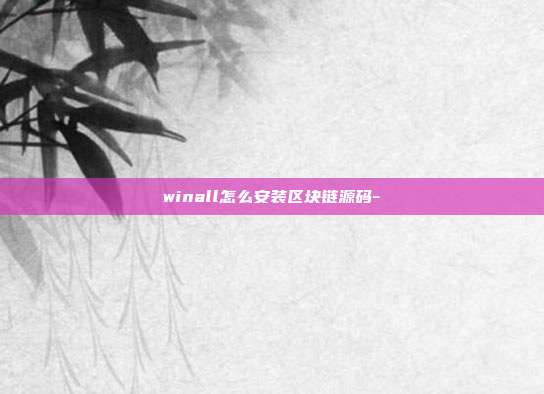 winall怎么安装区块链源码-