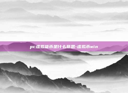 pc虚拟货币是什么意思-虚拟币win