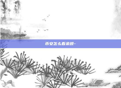 币安怎么看余额-