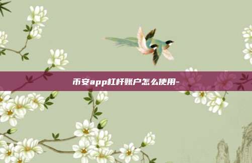 币安app杠杆账户怎么使用-