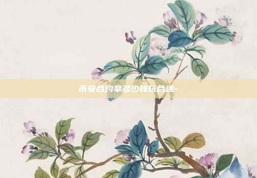 币安合约拿多少钱玩合适-