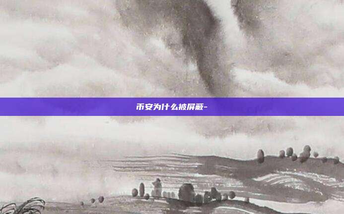 币安为什么被屏蔽-