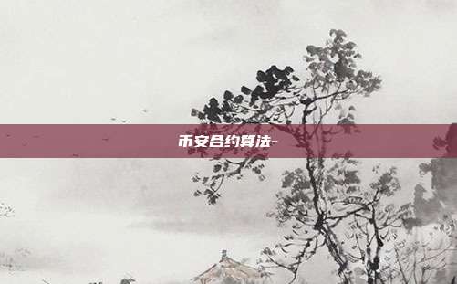 币安合约算法-