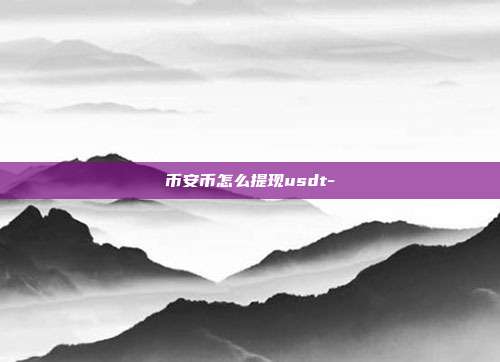 币安币怎么提现usdt-