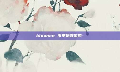 binance 币安是哪国的-