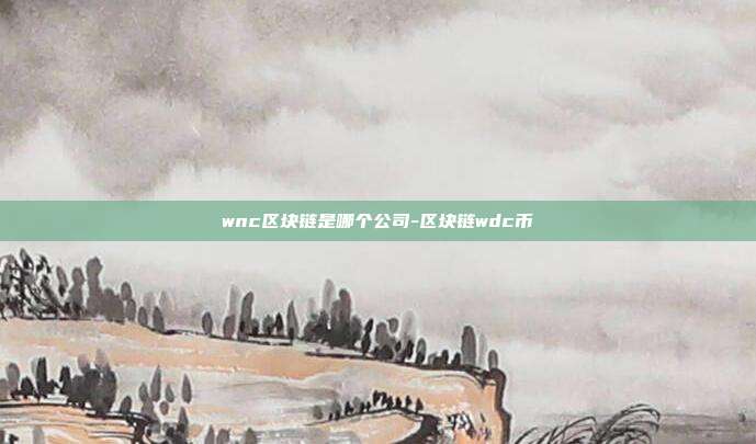 wnc区块链是哪个公司-区块链wdc币