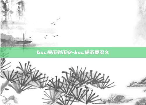 bsc提币到币安-bsc提币要多久