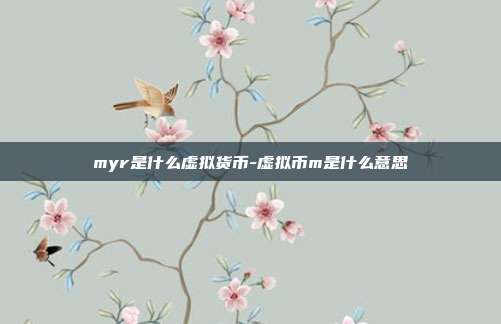 myr是什么虚拟货币-虚拟币m是什么意思