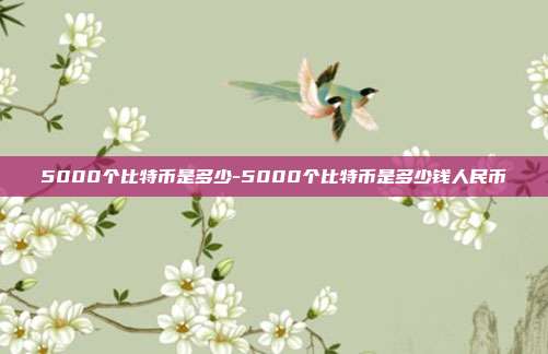 5000个比特币是多少-5000个比特币是多少钱人民币