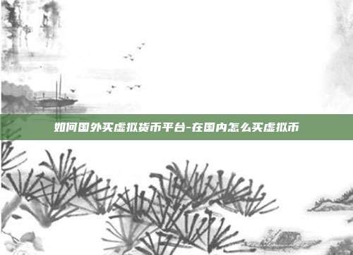 如何国外买虚拟货币平台-在国内怎么买虚拟币