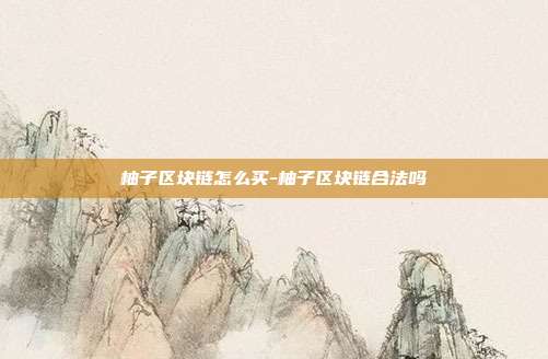 柚子区块链怎么买-柚子区块链合法吗