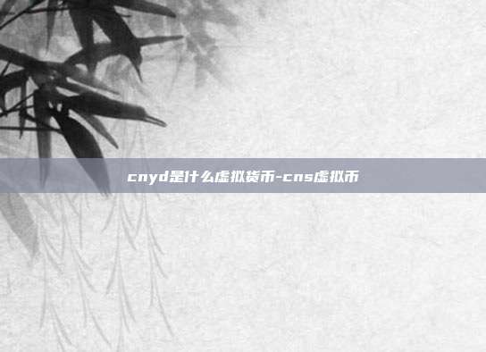 cnyd是什么虚拟货币-cns虚拟币