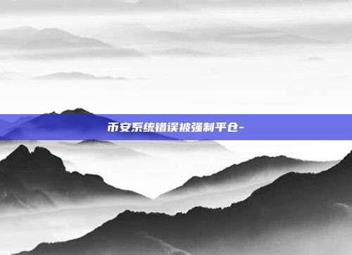 币安系统错误被强制平仓-