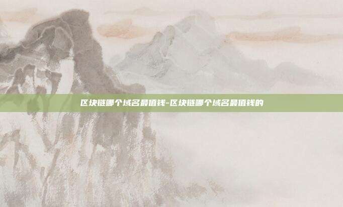 区块链哪个域名最值钱-区块链哪个域名最值钱的