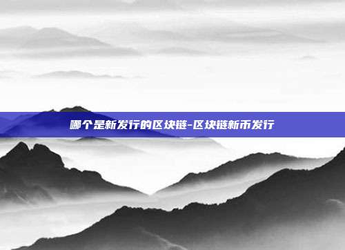 哪个是新发行的区块链-区块链新币发行