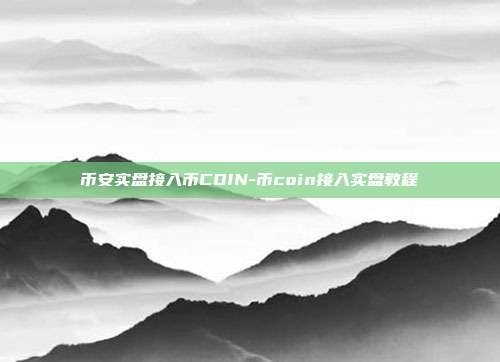 币安实盘接入币COIN-币coin接入实盘教程