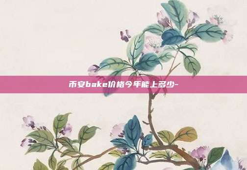 币安bake价格今年能上多少-