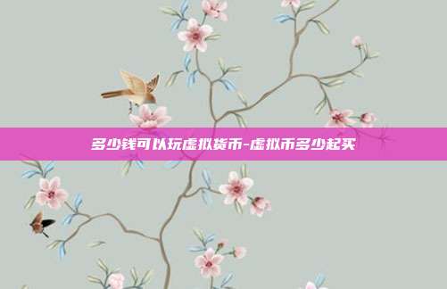 多少钱可以玩虚拟货币-虚拟币多少起买