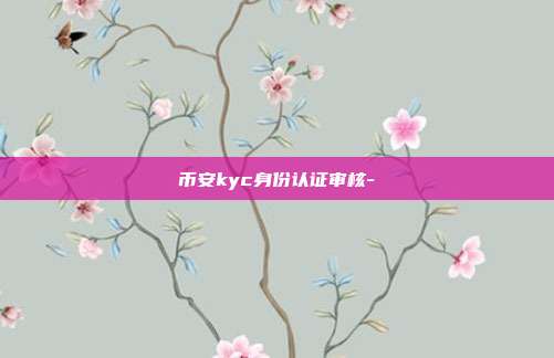 币安kyc身份认证审核-