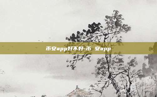 币安app好不好-币 安app