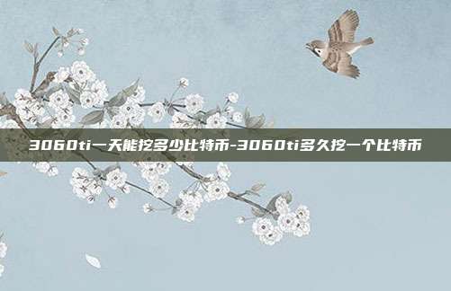 3060ti一天能挖多少比特币-3060ti多久挖一个比特币