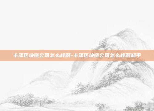 丰泽区块链公司怎么样啊-丰泽区块链公司怎么样啊知乎