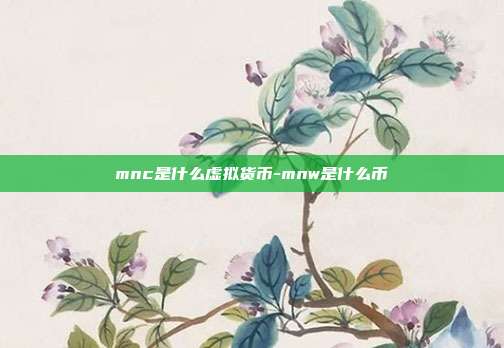 mnc是什么虚拟货币-mnw是什么币