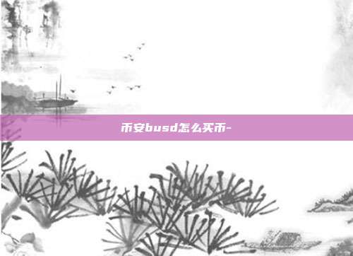 币安busd怎么买币-