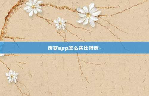 币安app怎么买比特币-