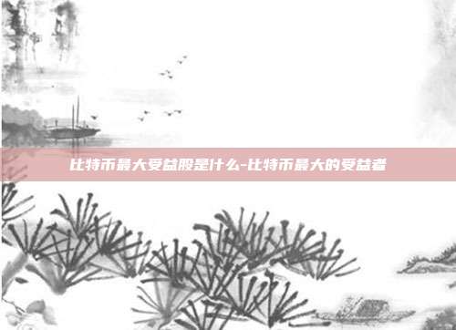 比特币最大受益股是什么-比特币最大的受益者