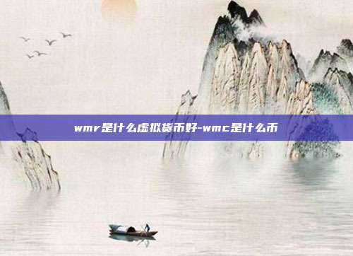 wmr是什么虚拟货币好-wmc是什么币