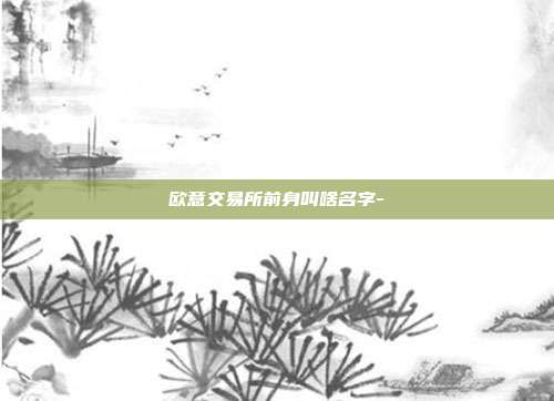 欧意交易所前身叫啥名字-