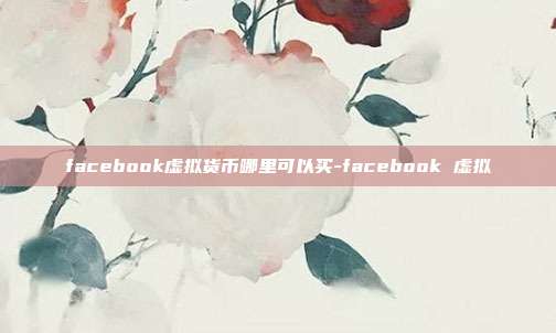 facebook虚拟货币哪里可以买-facebook 虚拟