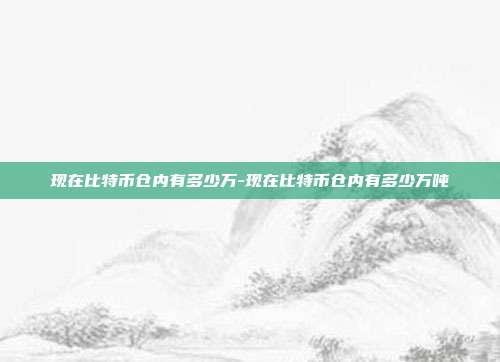 现在比特币仓内有多少万-现在比特币仓内有多少万吨