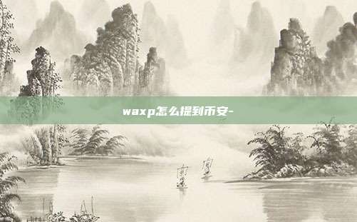 waxp怎么提到币安-