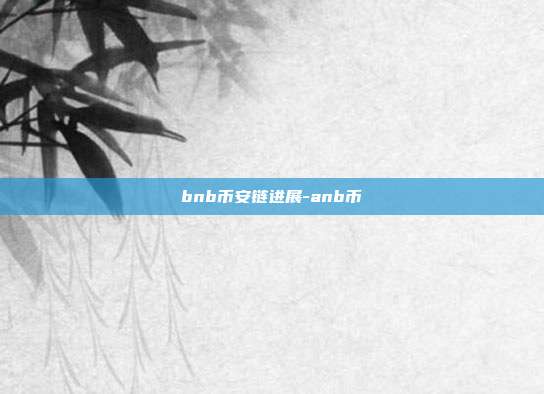 bnb币安链进展-anb币