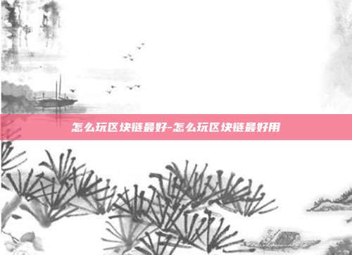 怎么玩区块链最好-怎么玩区块链最好用