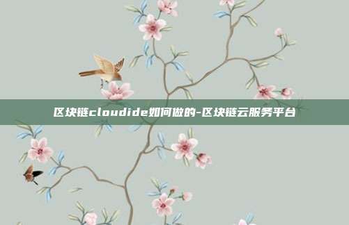 区块链cloudide如何做的-区块链云服务平台