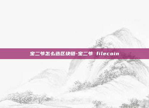 宝二爷怎么选区块链-宝二爷 filecoin