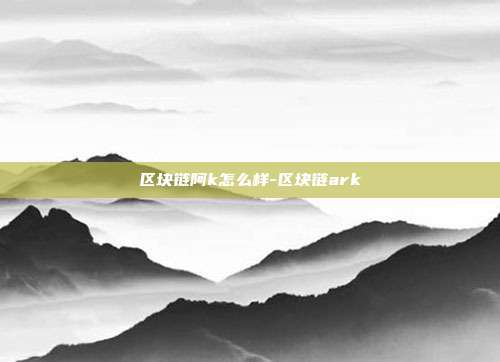 区块链阿k怎么样-区块链ark