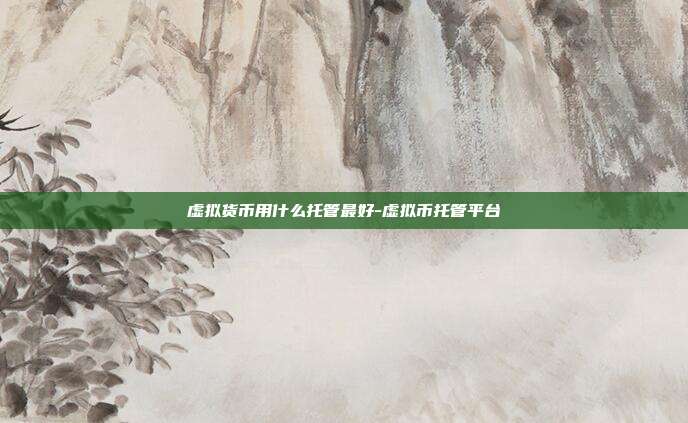 虚拟货币用什么托管最好-虚拟币托管平台