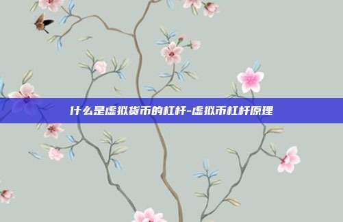 什么是虚拟货币的杠杆-虚拟币杠杆原理